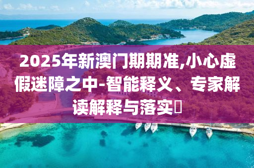 2025年新澳門期期準(zhǔn),小心虛假迷障之中-智能釋義、專家解讀解釋與落實?